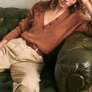 Sezane Camel Willy Sweater Mohair